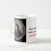 Dracula, Sorgfalt für eine nette Schale von, BLUT? Kaffeetasse (Vorderseite Links)