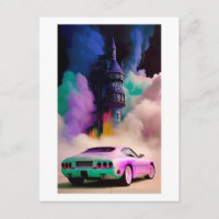 Dracula treibt ein Sportwagen - Ken Gage Art