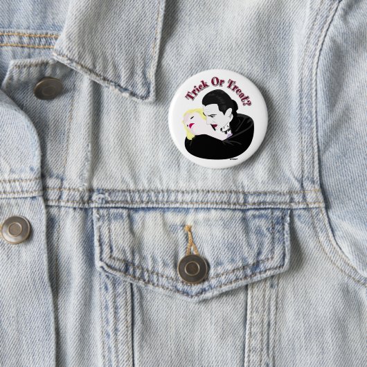 Dracula, Trick oder Behandlung? Button (Beispiel)