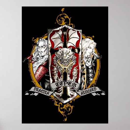 Dracula und Alucard Castlevania Game Funny Poster (Vorne)
