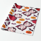Dracula und Bats Spooky Fun Halloween Geschenkpapier (Ungerollt)