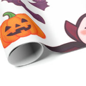 Dracula und Bats Spooky Fun Halloween Geschenkpapier (Rolleneckpunkt)