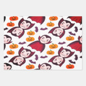 Dracula und Bats Spooky Fun Halloween Geschenkpapier Set (Vorderseite)