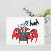 Dracula und eine Bat-Einladung Einladung (Stehend Vorderseite)