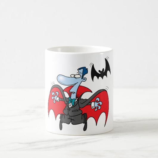 Dracula und eine Bat-Tasse Kaffeetasse (Mittel)