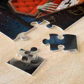 Dracula und Frankenstein Halloween-Monster-Poker Puzzle (Seite)