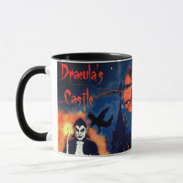 Dracula und Schloss-Halloween-Tasse Tasse