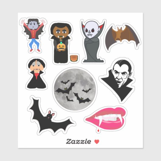Dracula und Vampire Decal-Aufkleber Aufkleber (Blatt)