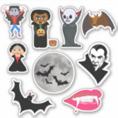 Dracula und Vampire Decal-Aufkleber Aufkleber (Vorderseite)