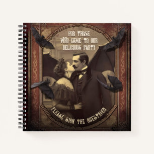 Dracula und Viktorianisches Halloween Gastbuch Notizblock