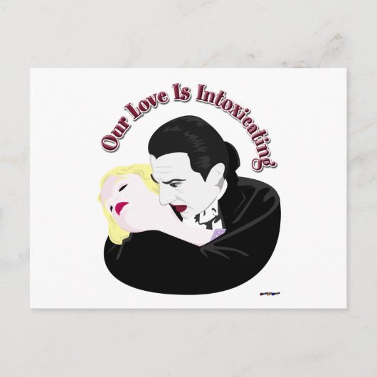 Dracula, unsere Liebe berauscht Postkarte (Vorderseite)