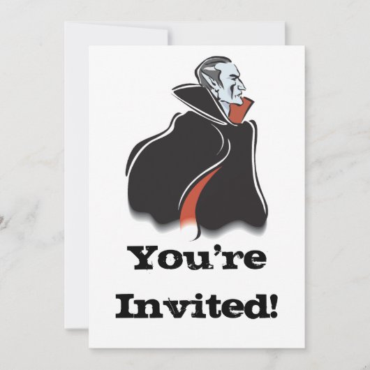 Dracula-Vampir Einladung (Vorderseite)