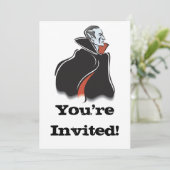 Dracula-Vampir Einladung (Stehend Vorderseite)