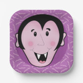 Dracula Vampire Bat Halloween Lila Fledermäuse Pappteller (Vorderseite)