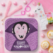 Dracula Vampire Bat Halloween Lila Fledermäuse Pappteller (Party)
