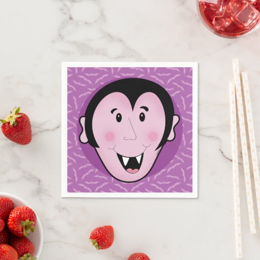 Dracula Vampire Bat Halloween Lila Fledermäuse Serviette (Beispiel)