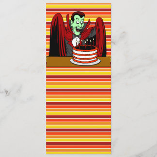 Dracula Vampire Cartoon Halloween Geburtstag Karte