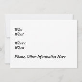 Dracula Vampire Halloween Geburtstag Einladung (Rückseite)