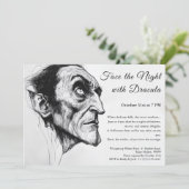 Dracula Vampire Halloween-Party Einladung (Stehend Vorderseite)