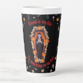 🧛 ‍ ♂️ Dracula Vampire Halloween Tasse 🎃 Black ☕ (Vorderseite)