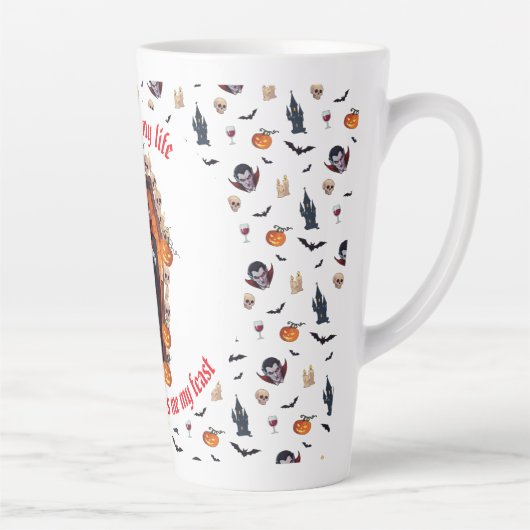 🧛  ♂️ Dracula Vampire Halloween Tasse 🎃 White (Rechts)