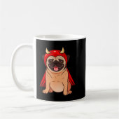 Dracula Vampire Mops Niedlich Hund Halloween Kostü Kaffeetasse (Links)