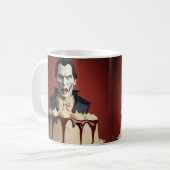 Dracula Vampire Themed Cake Kaffeetasse (Vorderseite Links)