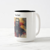 Dracula Vampire Zwei-Tone-Kaffee-Tasse. Zweifarbige Tasse (VorderseiteRechts)