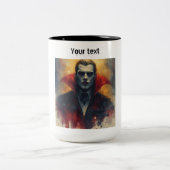 Dracula Vampire Zwei-Tone-Kaffee-Tasse. Zweifarbige Tasse (Mittel)