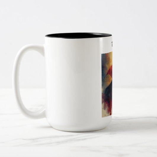 Dracula Vampire Zwei-Tone-Kaffee-Tasse. Zweifarbige Tasse (Links)