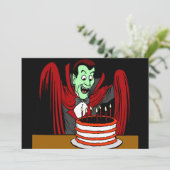 Dracula-Vampirs-Halloween-Geburtstag Einladung (Stehend Vorderseite)