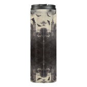 Dracula Vintag Gothic Halloween Vampire Castle Thermosbecher (Rückseite)