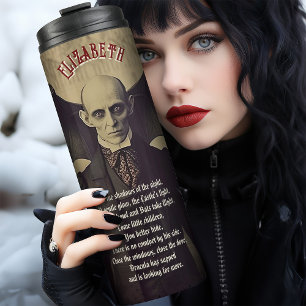 Dracula Vintage Gothic Halloween Vampir Thermosbecher