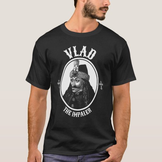 Dracula Vlad Der Untote Werfer T-Shirt (Vorderseite)