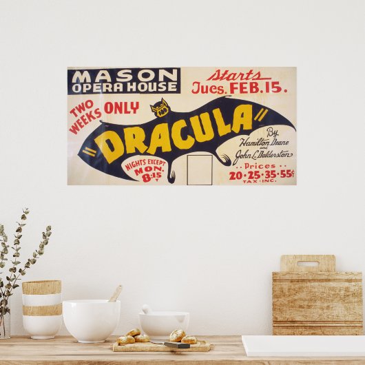 Dracula von Hamilton Deane Poster (Küche)