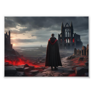 Dracula Wandern zu den Ruinen der Whitby Abbey Fotodruck