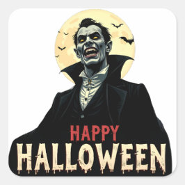 Dracula wünscht Ihnen eine wunderschöne Nacht Quadratischer Aufkleber