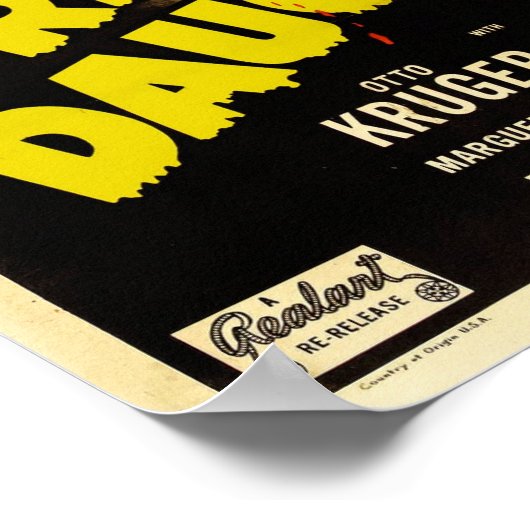 Dracula's Daughter Vintag Movie Poster (Ecke)