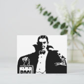 Draculas glückliches Halloween Postkarte (Stehend Vorderseite)