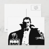 Draculas glückliches Halloween Postkarte (Vorne/Hinten)
