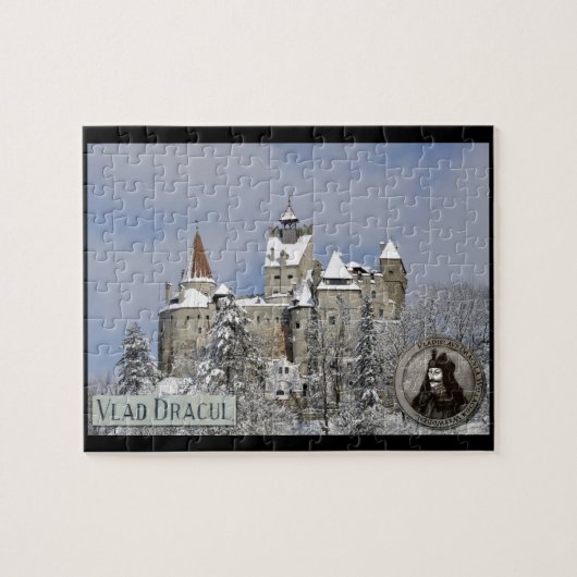 Draculas Schloss an der Kleie im Winter Puzzle (Horizontal)