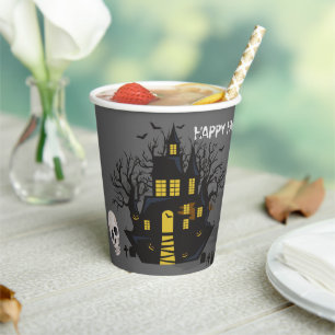 Draculas Schloss Gruseliges Halloween Pappbecher