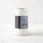 Draculas Schloss im Winter Bierglas (Mittel)