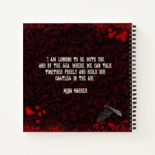 Draculas Viktorianisches Halloween-Gästebuch Notizblock (Rückseite)