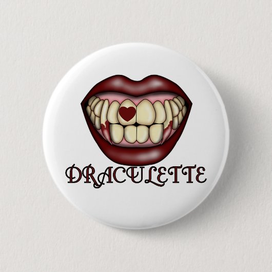 Draculette Tshirts und Geschenke Button (Vorderseite)