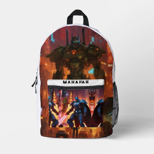 "Draculian Bat-Cyber-Armor" Bedruckter Rucksack (Vorderseite)