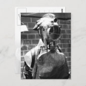 Draeger-Atemhelm mit Scheinwerferlampe Postkarte (Vorne/Hinten)