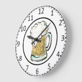Draft Beer Große Wanduhr (Winkel)