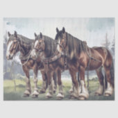 Draft Horses Decoupage Seidenpapier (Vorderseite)