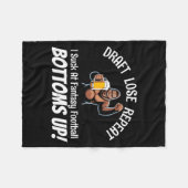 Draft Lose Repeat I Suck At Fantasy Football Loser Fleecedecke (Vorderseite (Horizontal))